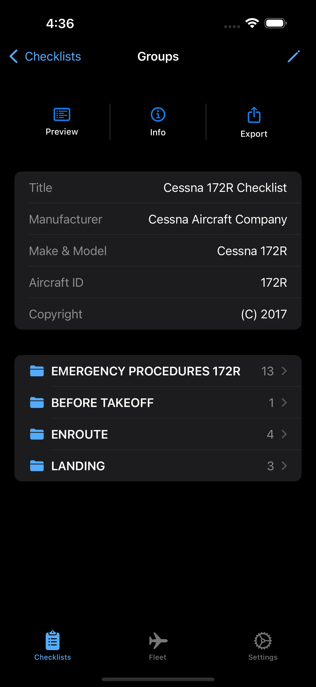 Checklist Management Interface